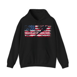 Silhouette Scuba Diver American Flag Hoodie Scuba Shirt Gift for Scuba Divers Patriotic Hoodie Patriot Diver on American Flag Sweatshirt