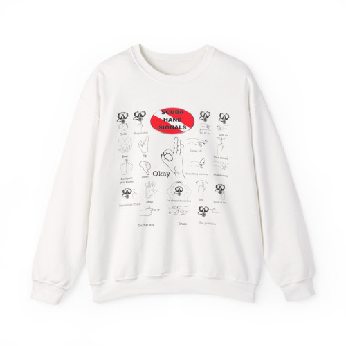 Scuba Hand Signals Unisex Heavy Blend Crewneck Sweatshirt Scuba Diver Gift
