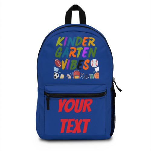 Kindergarten Vibes Kids Back To School Backpack Sports Art Youth Book Bag Boys Backpack for Kindergarteners Personalized Bag Customizable 