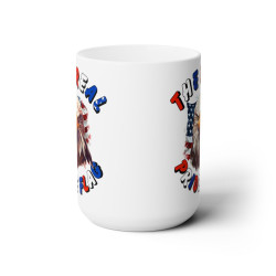 Patriotic - Ceramic Mug 15oz  (The REAL PRIDE FLAG Eagle)