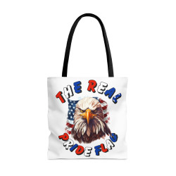 Patriotic - Tote Bag (Aop)  (The REAL PRIDE FLAG Eagle)    The real pride flag patriotic Tote Bag gift for American 