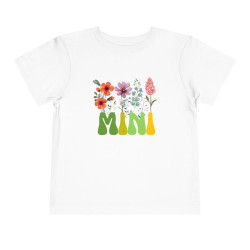 Mom Matching - Toddler Short Sleeve Tee (MINI FLOWERS ABOVE)