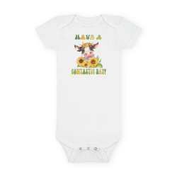 Cow - Baby Short Sleeve Onesie® (HAVE a COWTASTIC DAY)