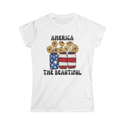 Patriotic - Women's Softstyle Tee (AMERICA THE BEAUTIFUL)